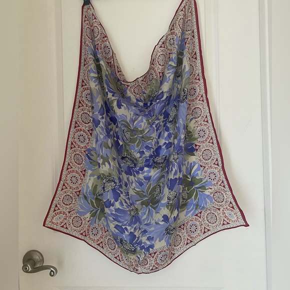 Vana Silk Scarf Made in Japan Floral Print - Picture 3 of 7